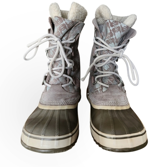 Sorel Laurel Leaf 1964 Diamond Boots | Size 10 | Waterproof Winter Lace-Up - Picture 5 of 14